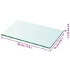 vidaXL Shelf Panel Glass Clear 30x15 cm