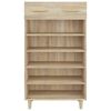 vidaXL Shoe Cabinet Sonoma Oak 60x35x105 cm Engineered Wood