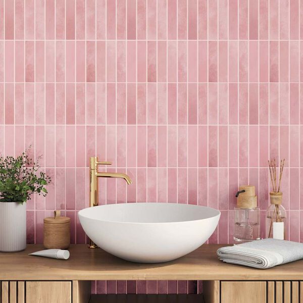 vidaXL Rectangular Tile 20 pcs Pink 29 x 23 x 0.08 cm