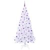 vidaXL Artificial Christmas Tree with Stand White 210 cm PVC and Steel