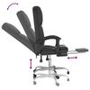 vidaXL Massage Reclining Office Chair Black Faux Leather