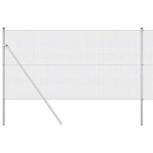 vidaXL Fence Post Silver