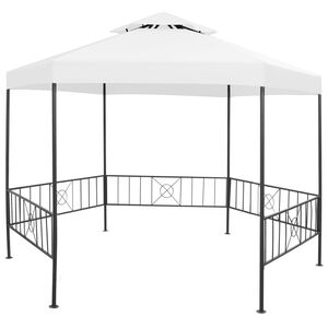 vidaXL Garden Gazebo 323x275x265 cm White 180 g/m&sup2;