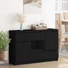 vidaXL Sideboard with Drawer Black 100 x 30 x 65.6 Engineered Wood