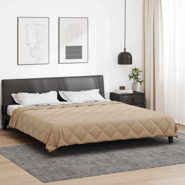 vidaXL Full Year Duvet Taupe 200 x 200 cm Microfiber