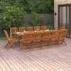 vidaXL 13 Piece Garden Dining Set 280x90x75 cm Solid Wood Acacia