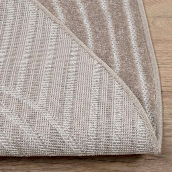 vidaXL Area Rugs Round HUARTE Beige &Oslash; 160 CM Polyester