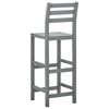 vidaXL Bar Stools 4 pcs Grey Solid Acacia Wood