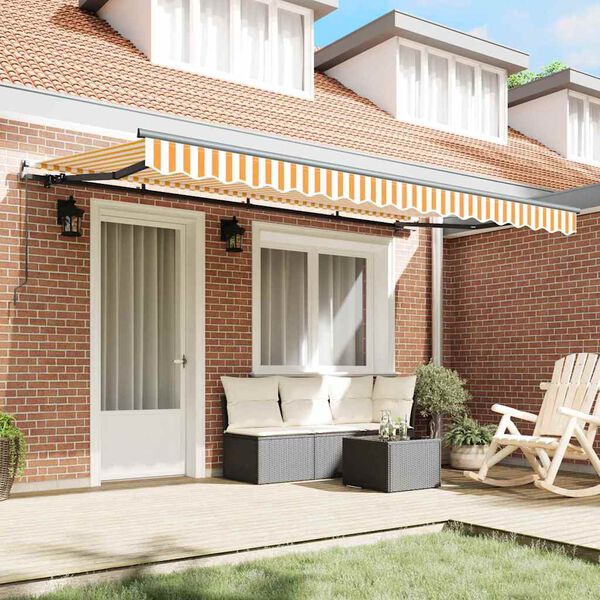 vidaXL Retractable Awning Yellow 400 x 200 cm Fabric