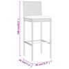 vidaXL 5 Piece Garden Bar Set with Cushions Grey Poly Rattan