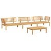 vidaXL Pallet Sofa Set | Natural Wood | Solid Acacia wood | Large | Modular