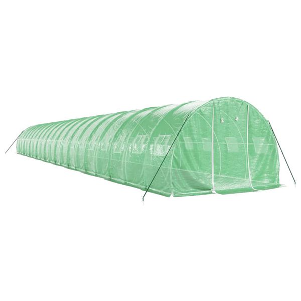 vidaXL Greenhouse with Steel Frame Green 60 m&sup2; 20x3x2 m