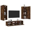 vidaXL 5 Piece TV Wall Units Smoked Oak Engineered Wood