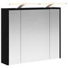 vidaXL Bathroom Mirror Cabinet Black Oak 73.5 x 16 x 62.5 cm