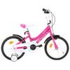vidaXL Kids Bike 16 inch Black and Pink