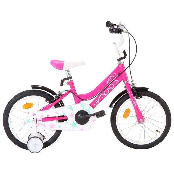vidaXL Kids Bike 16 inch Black and Pink
