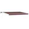 vidaXL Manual Retractable Awning with LEDs Brown and White 4 x 2 m