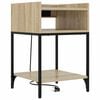 vidaXL Bedside Cabinet with Shelf 2 pcs Sonoma Oak 40 x 40 x 61 cm