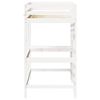 vidaXL Loft Bed without Mattress White 90x190 cm Single Solid Wood Pine