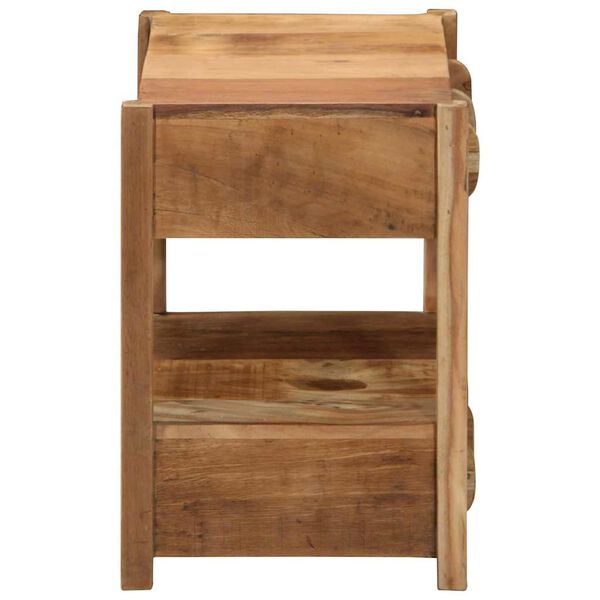 vidaXL End Table with Drawer Brown 43 x 32 x 46 cm Solid Reclaim Wood
