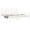 vidaXL Bed Frame without Mattress White Super King Size Solid Wood