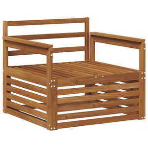 vidaXL 2 Piece Sofa with Armrests Solid Acacia Wood Natural