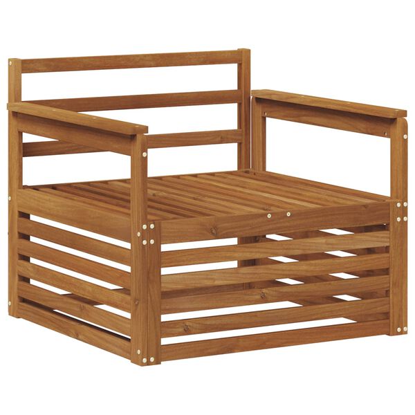 vidaXL 2 Piece Sofa with Armrests Solid Acacia Wood Natural