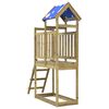 vidaXL Play Tower Brown 52.5 x 110.5 x 215 cm Solid Impregnated Wood