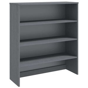 vidaXL Top for Highboard"HAMAR" Dark Grey 90x30x100cm Solid Wood Pine