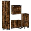 vidaXL 4&nbsp;Piece Bathroom Furniture Set&nbsp;Smoked Oak Engineered Wood