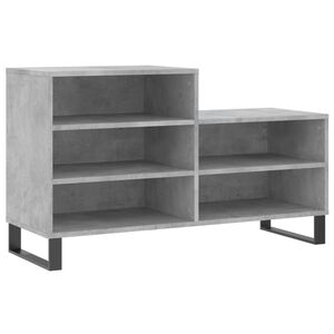 vidaXL Shoe Cabinet Concrete Grey 102x36x60 cm Engineered Wood