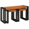 vidaXL Nesting Table 3 pcs Brown and Black 82 x 40 x 45 cm