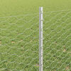 vidaXL Fence with Post Silver 0.8 x 50 m Steel