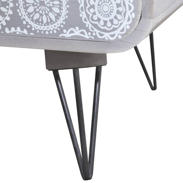 vidaXL Side Cabinet with 3 Drawers Grey