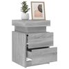 vidaXL Bedside Cabinets with LED Lights 2 pcs Grey Sonoma 35x39x55 cm