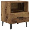 vidaXL Bedside Cabinet with Drawer 2 pcs Old wood 40 x 35 x 47.5 cm