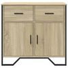 vidaXL Sideboard Sonoma Oak 79.5x35.5x74.5 cm Engineered Wood