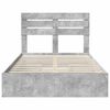 vidaXL Storage Bed Concrete Grey 135 x 190 cm Engineered Wood