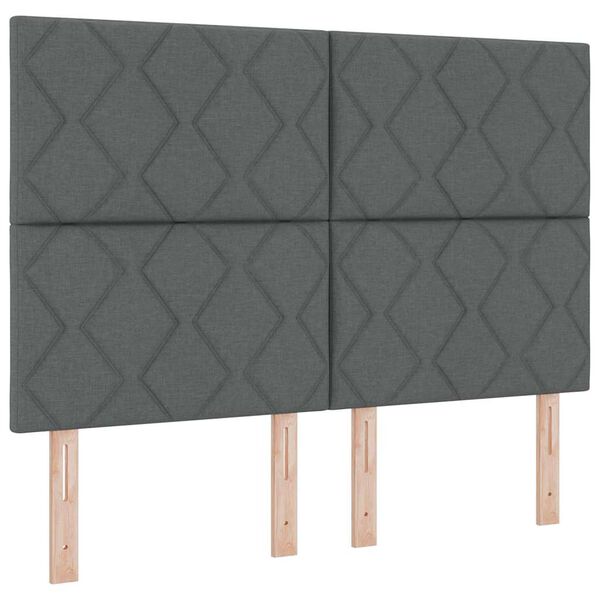 vidaXL Fabric Headboard Height Adjustable Dark grey 140 cm Fabric