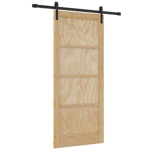 vidaXL Sliding Door Natural 86 x 198.5 cm Solid Pine Wood