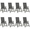 vidaXL 9 Piece Garden Dining Set Aluminium Anthracite