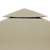 vidaXL Gazebo Cover Canopy Replacement 310 g / m² Beige 3 x 4 m