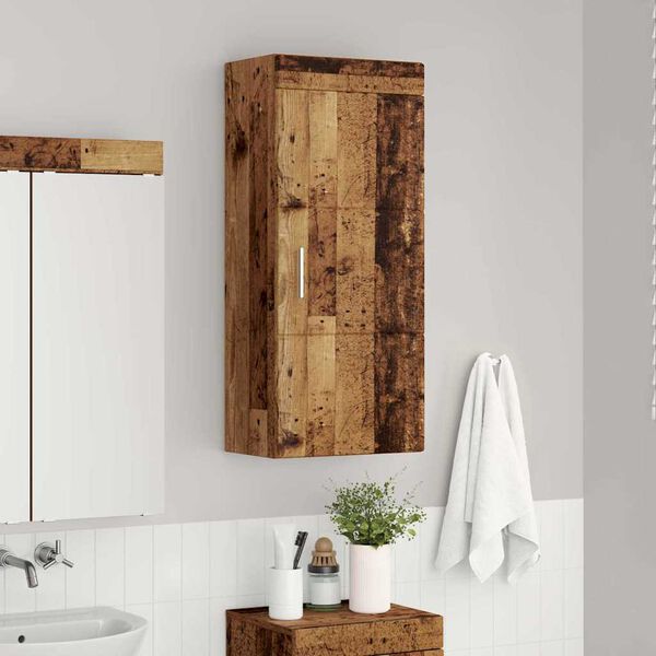 vidaXL Bathroom Wall Cabinet TULUM Old Wood 37 x 24.5 x 86 cm