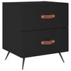vidaXL Bedside Cabinets 2 pcs Black 40x35x47.5 cm Engineered Wood