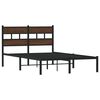 vidaXL Bed Frame without Mattress with Headboard Brown Oak 120x190 cm Small Double