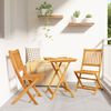 vidaXL Garden Bistro Set 3 pcs Brown Solid acacia wood
