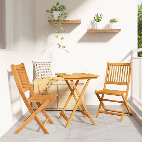 vidaXL Garden Bistro Set 3 pcs Brown Solid acacia wood