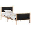 vidaXL Bed Frame with Headboard Black 90 x 190 cm Fabric