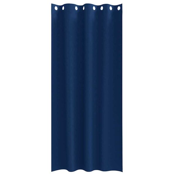 vidaXL Blackout Curtains with Rings 2 pcs Dark Blue 225 x 140 cm
