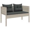 vidaXL Garden Sofa Set 6 pcs Light grey and dark grey Poly Rattan